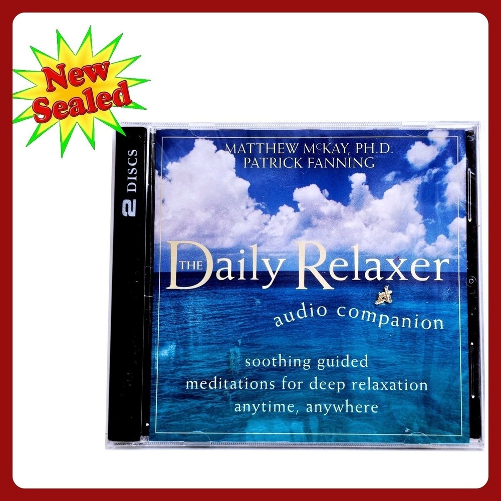 New Harbinger 9781572246362 2-CD Daily Relaxer Meditation Audio Companion Sealed